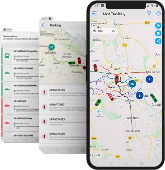 vehicle tracking system application 3 screenshots